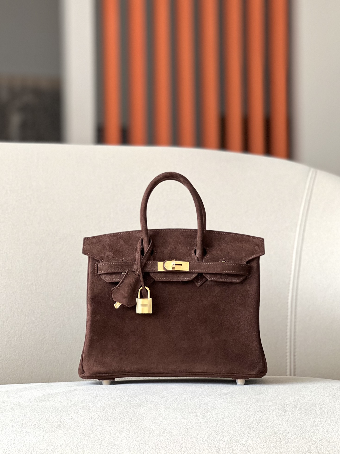 Hermes Birkin Teddy 25-35cm Doblie Suede
