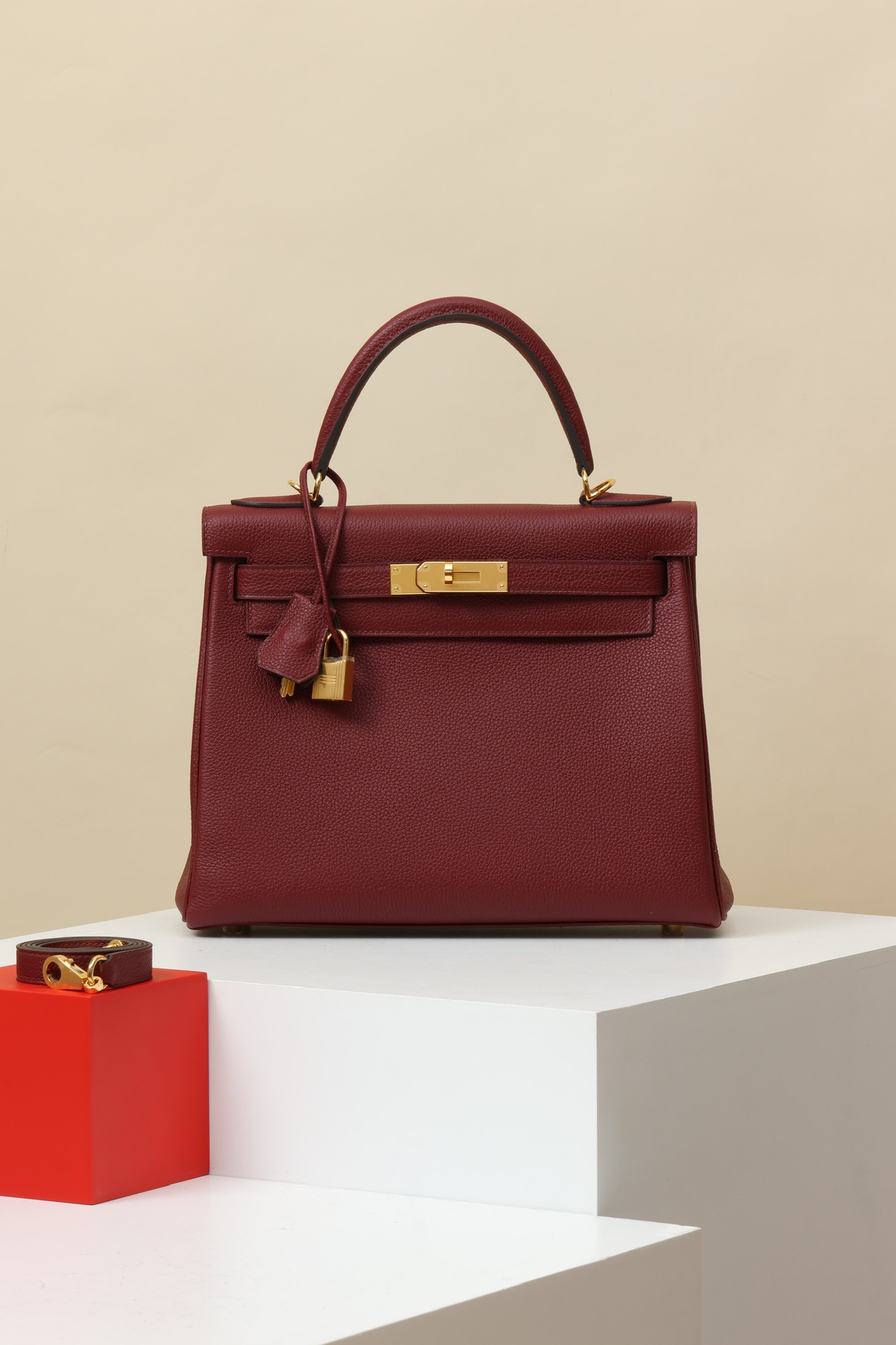 Hermes Kelly #55 Rouge H  25-32cm TOGO