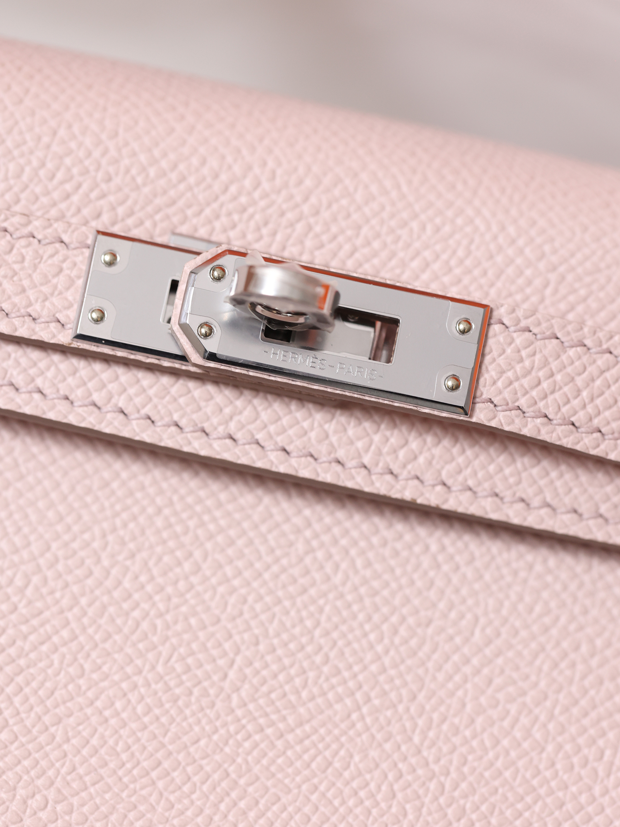 Hermes Mini Kelly #09 Mauve pale Epsom