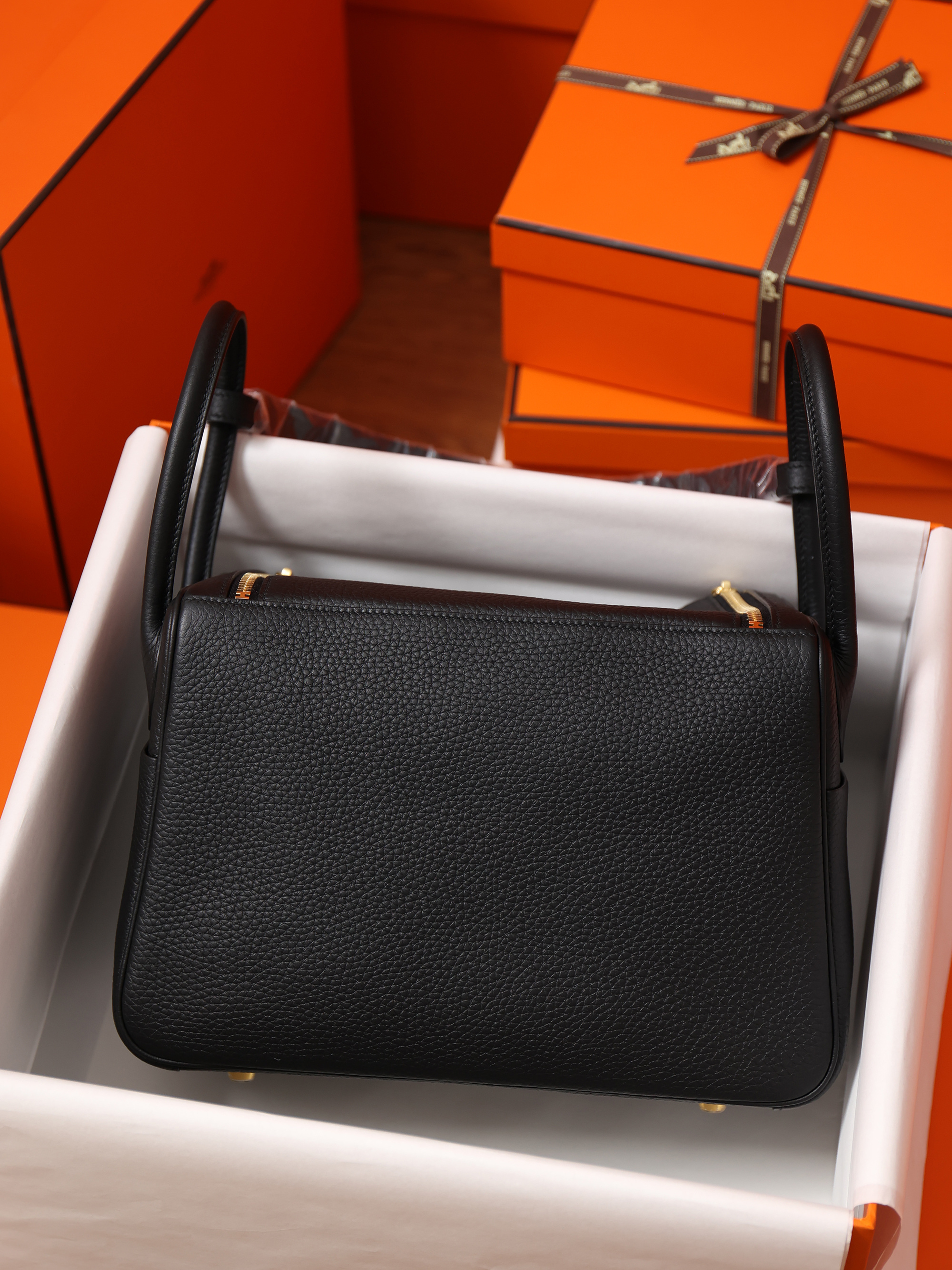 Hermes Lindy ##89 Noir Togo 19-26-30cm