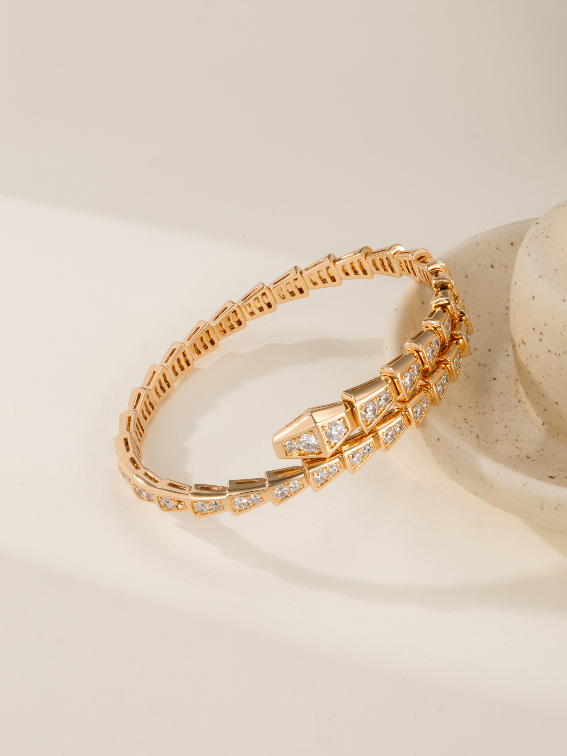 Bvlgari Inspired Serpenti Moissanite Bracelet