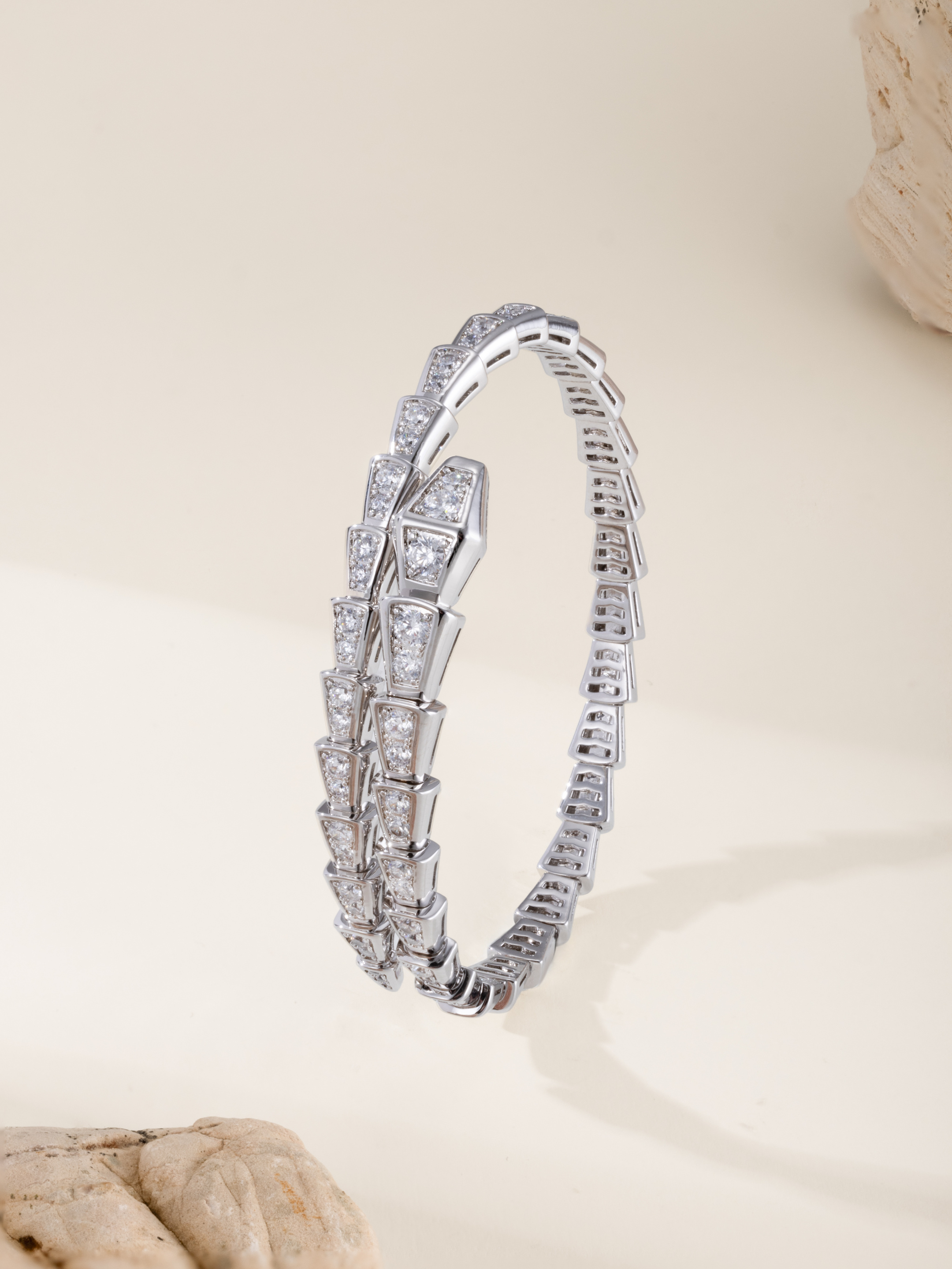 Bvlgari Inspired Serpenti Moissanite Bracelet