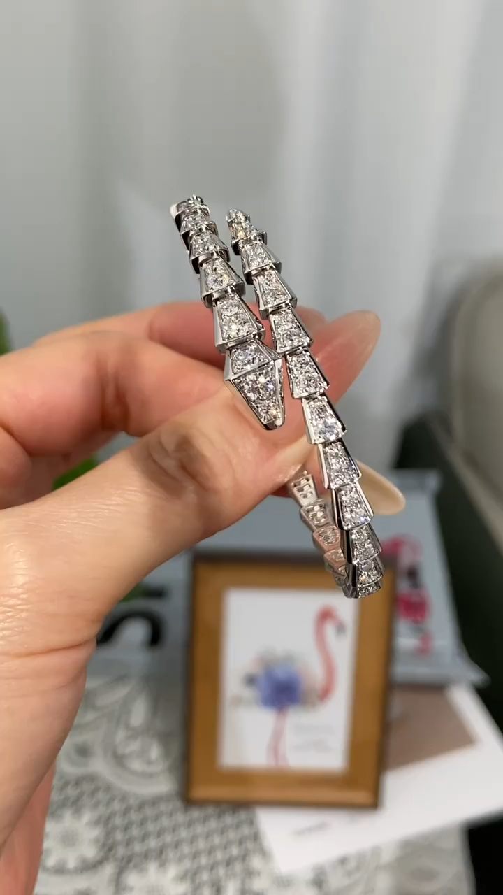 Bvlgari Inspired Serpenti Moissanite Bracelet