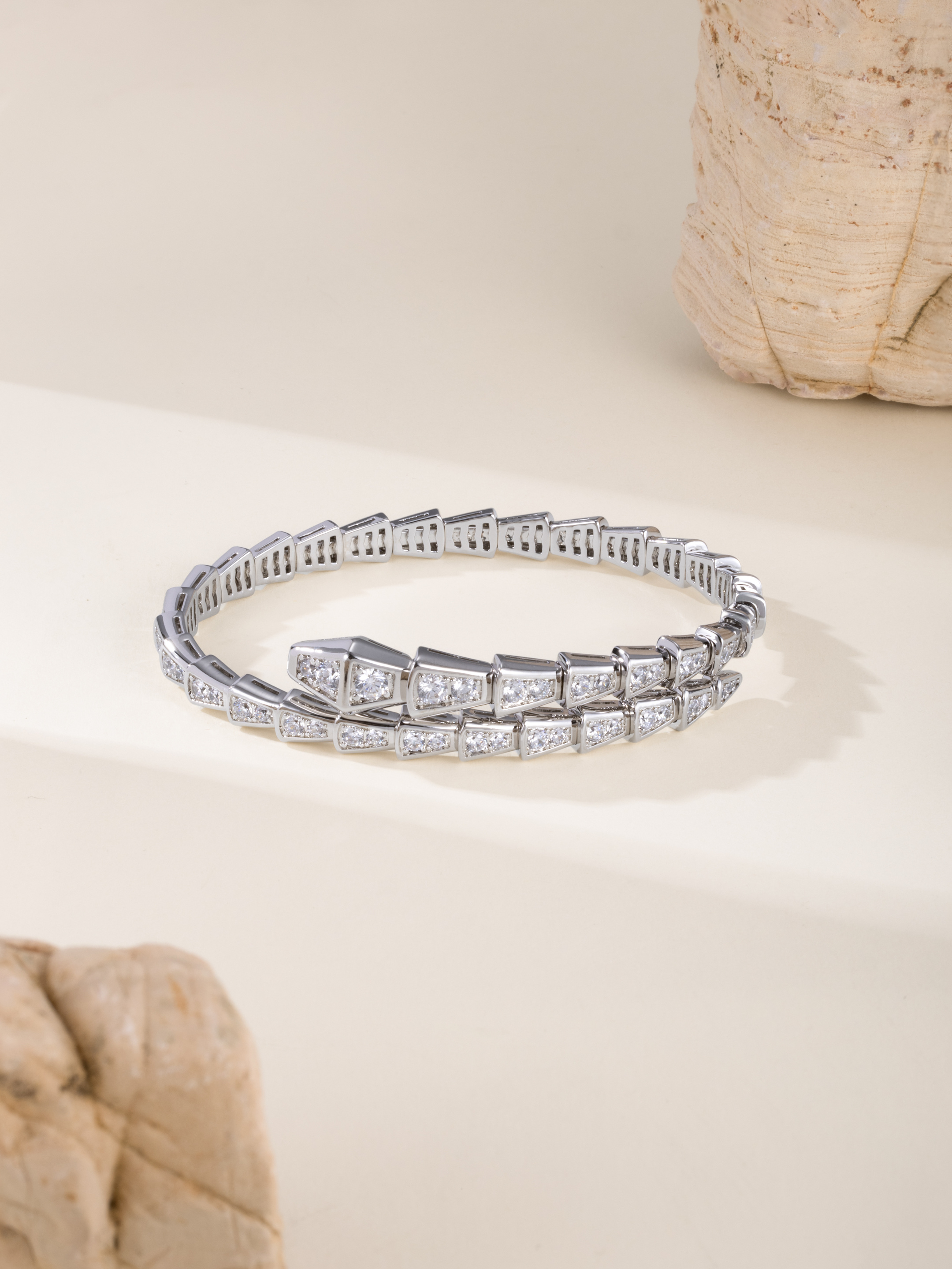 Bvlgari Inspired Serpenti Moissanite Bracelet
