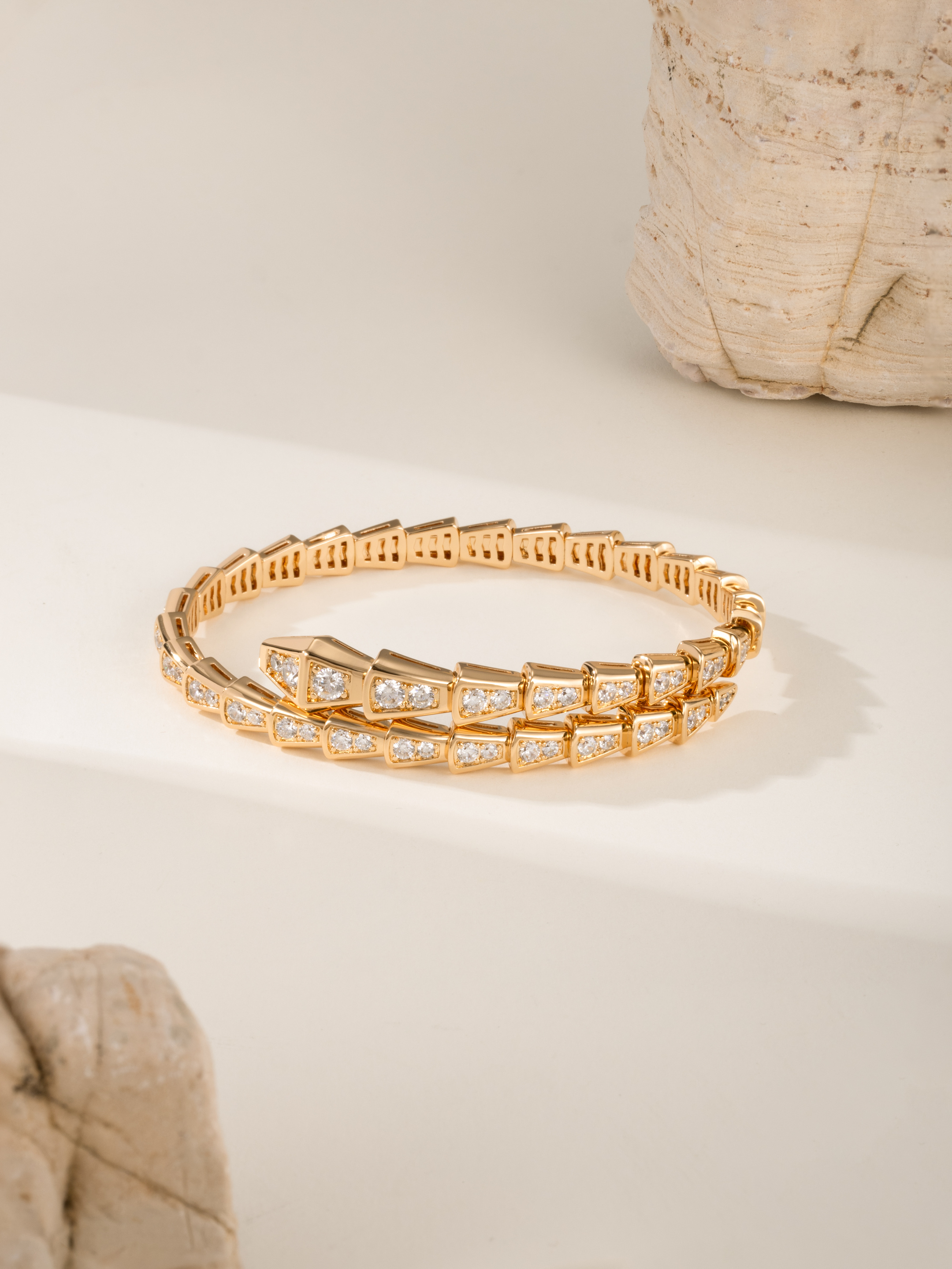 Bvlgari Inspired Serpenti Moissanite Bracelet