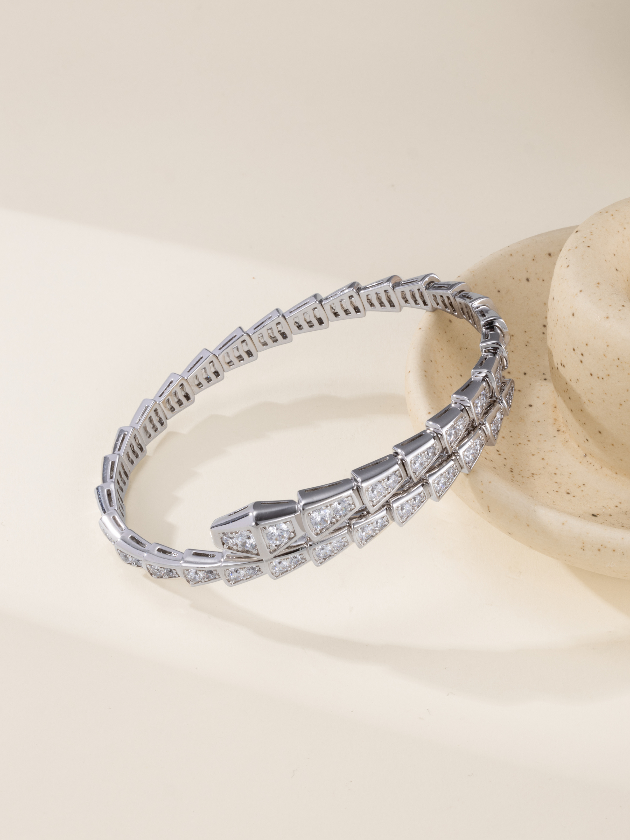 Bvlgari Inspired Serpenti Moissanite Bracelet