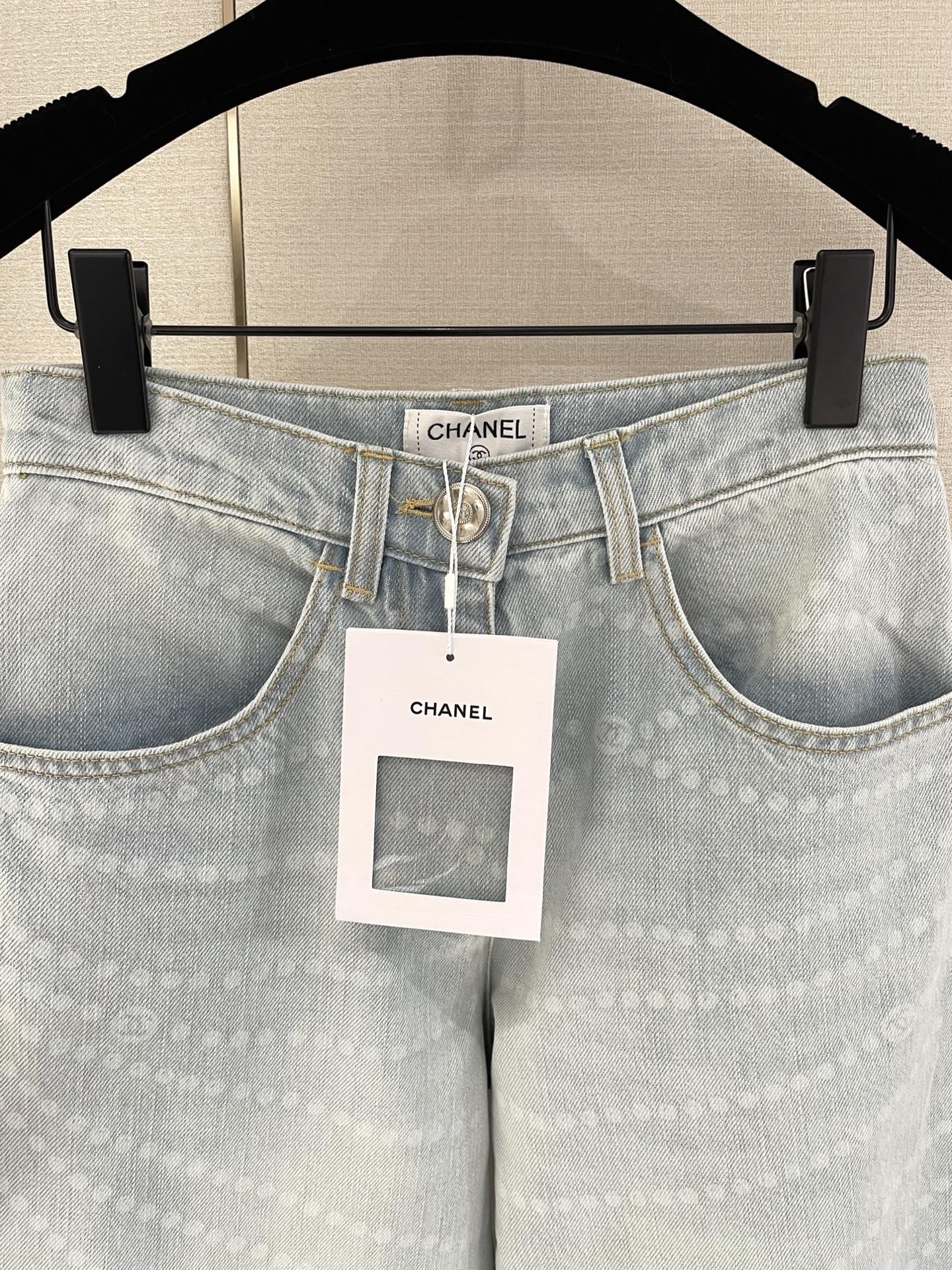 Cha 25p Pearl Chain Jeans