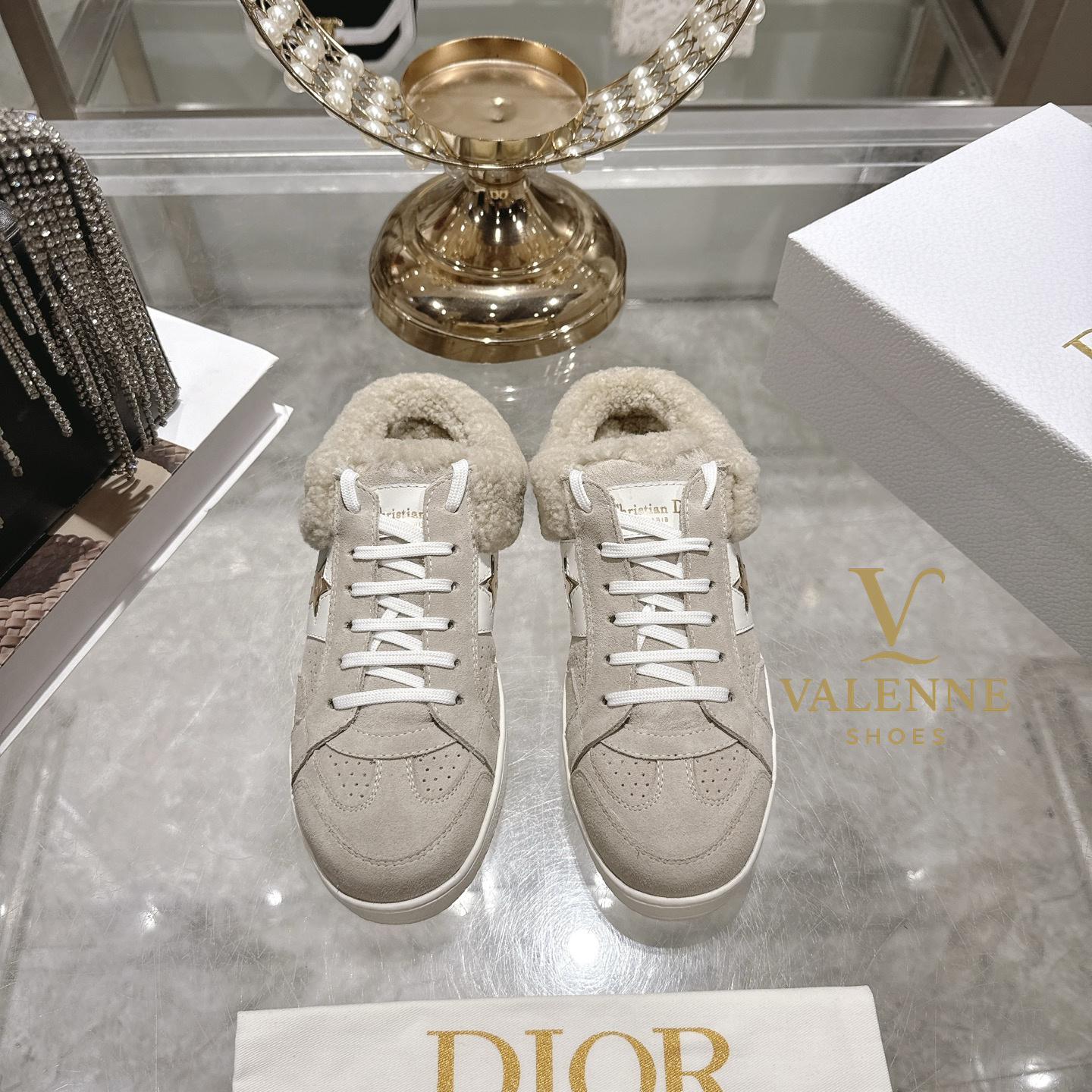 Dior Casual Shoes Furry Slippers (Open-backed)