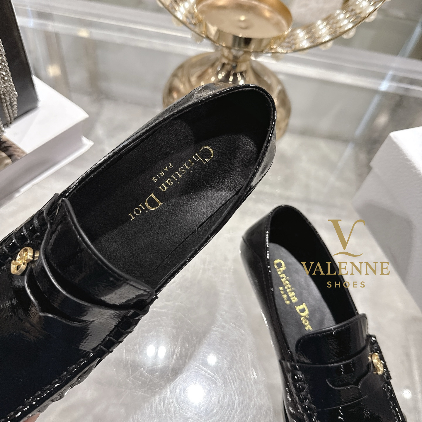 Dior D-Time Flat Round Toe Loafers Ballet Style Shoes