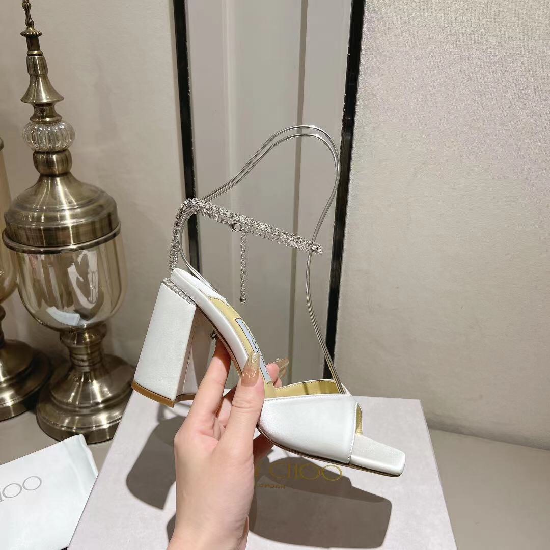 Jimmy Choo Alia Suede crystal high heels