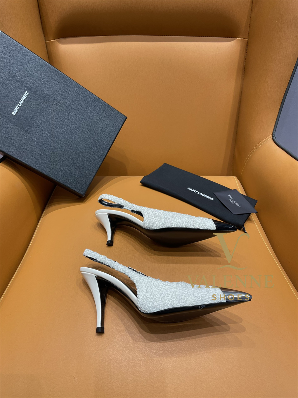 YSL Yves Saint Laurent Pointed-toe Mid-heel Shoes