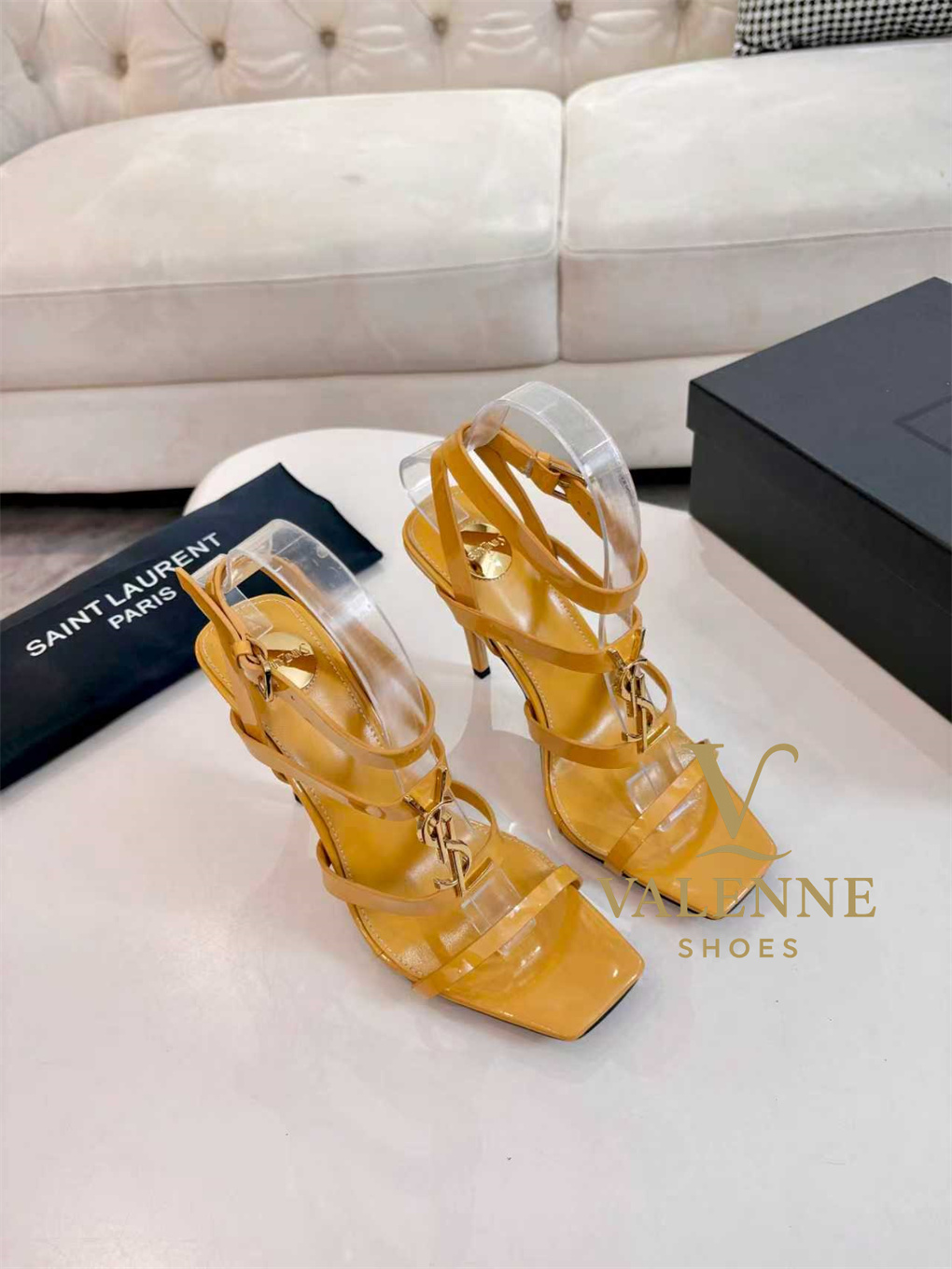 YSL Yves Saint Laurent Square-toed high heels