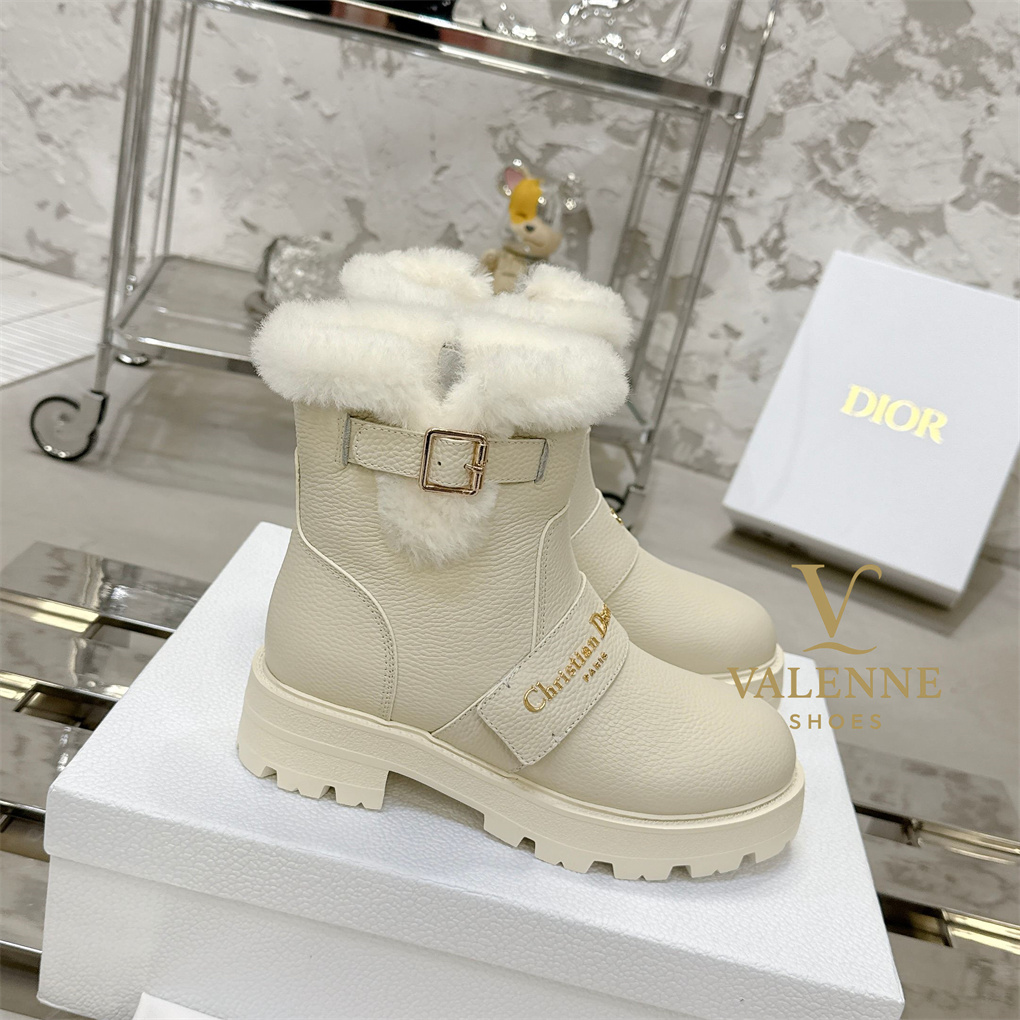 Dior D-Major Wool Flat Boots