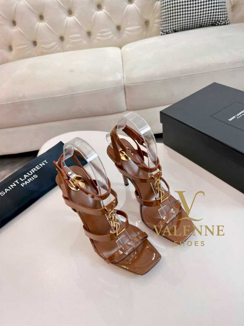 YSL Yves Saint Laurent Square-toed high heels