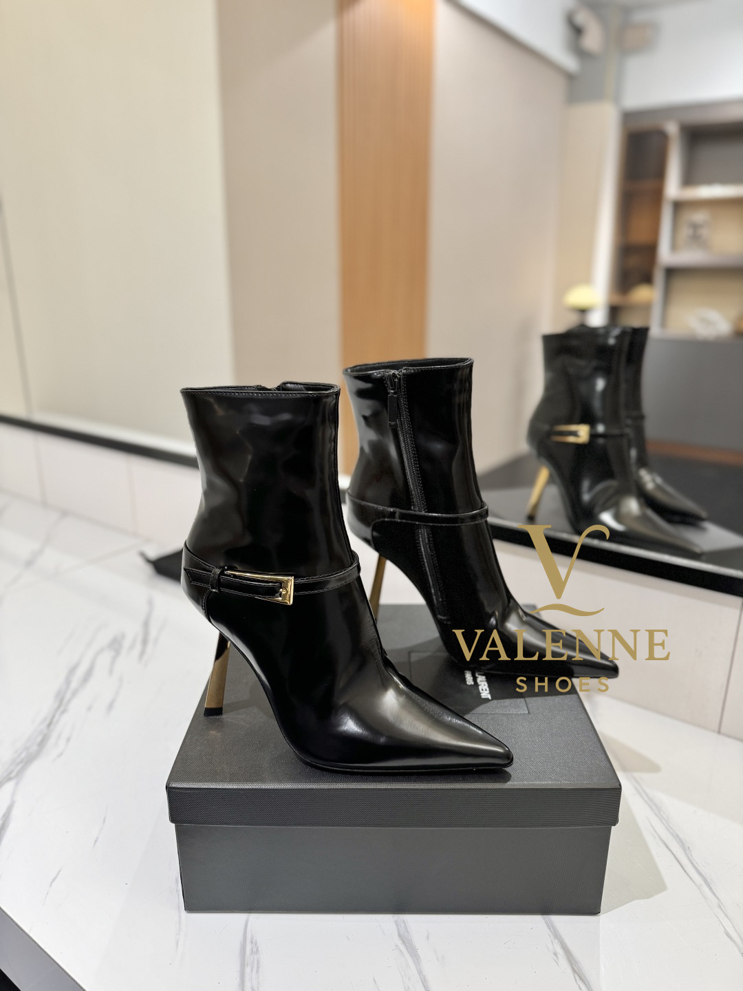 YSL Pointed-toe High-heeled Boots Yves Saint Laurent