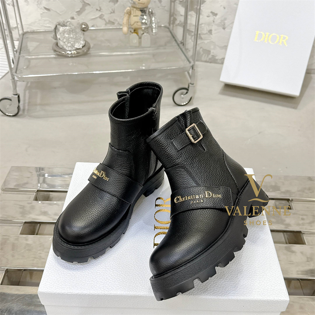 Dior D-Major Wool Flat Boots