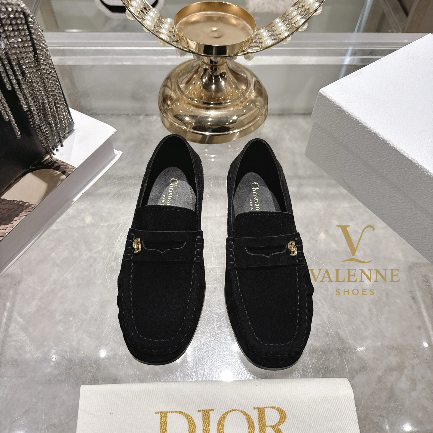 Dior D-Time Flat Round Toe Loafers Ballet Style Shoes