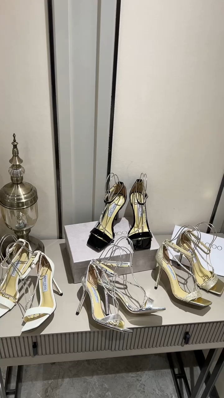 Jimmy Choo Alia Suede crystal high heels