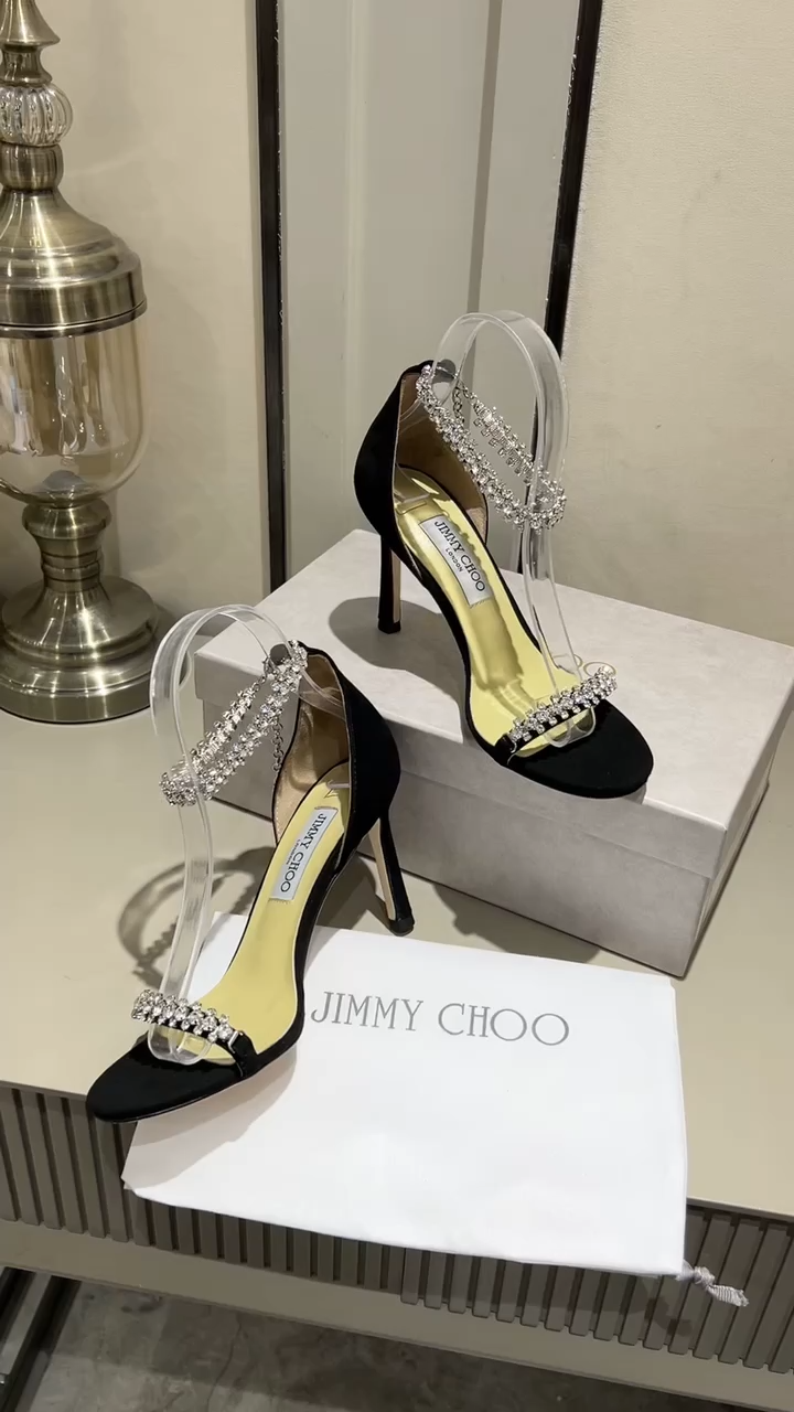 Jimmy Choo Alia Suede crystal high heels