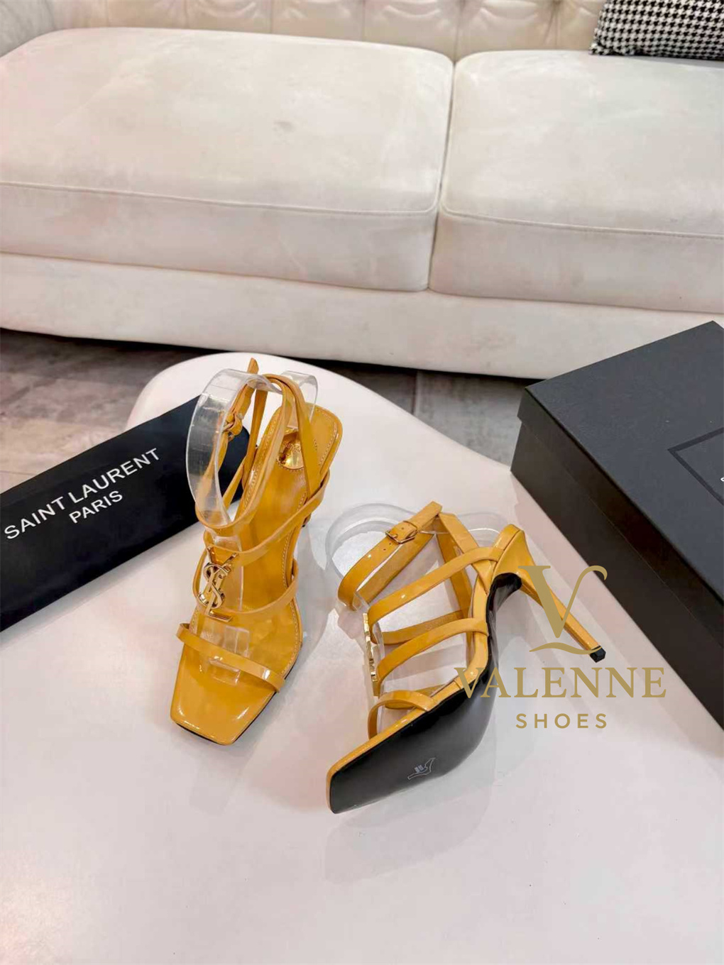 YSL Yves Saint Laurent Square-toed high heels