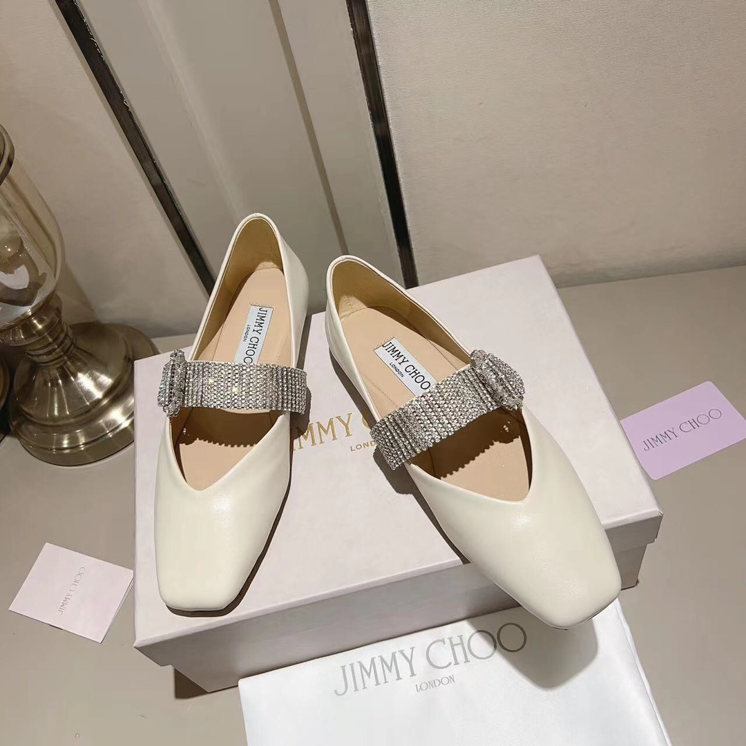 jimmy Choo Krista Leather Crystal decoration