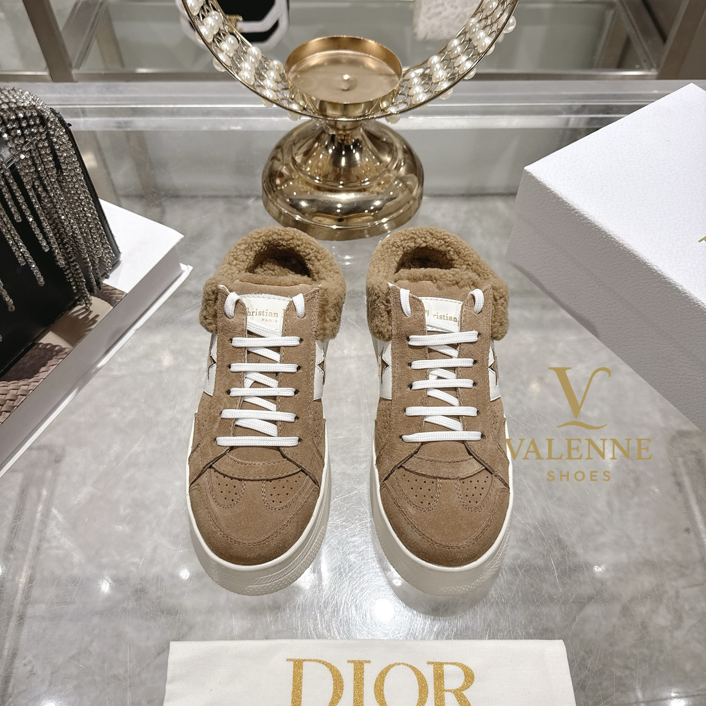 Dior Casual Shoes Furry Slippers (Open-backed)