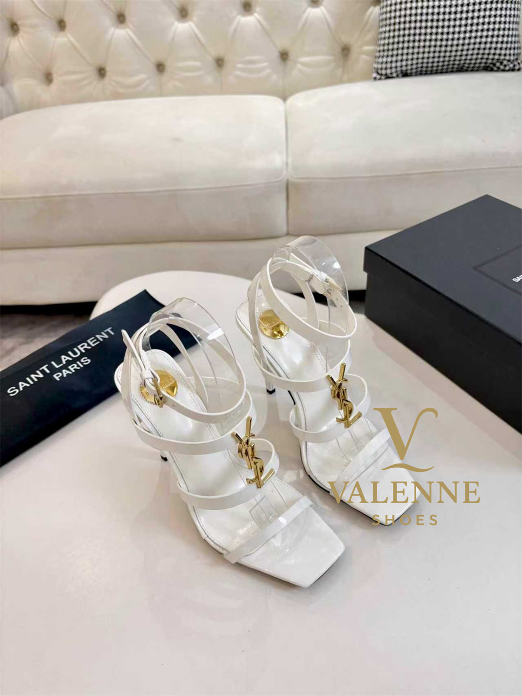 YSL Yves Saint Laurent Square-toed high heels