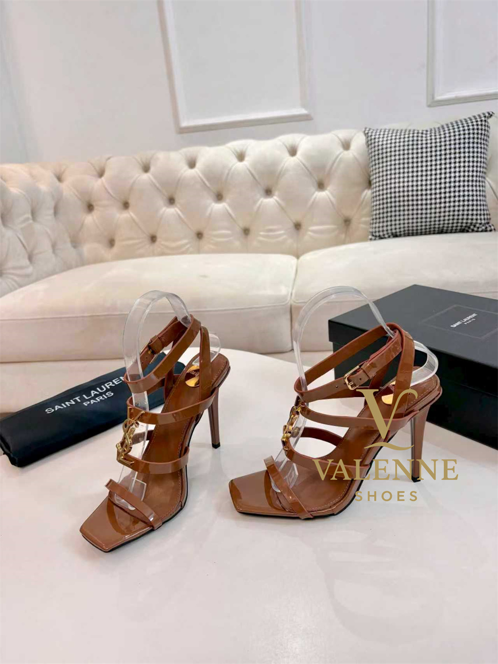 YSL Yves Saint Laurent Square-toed high heels