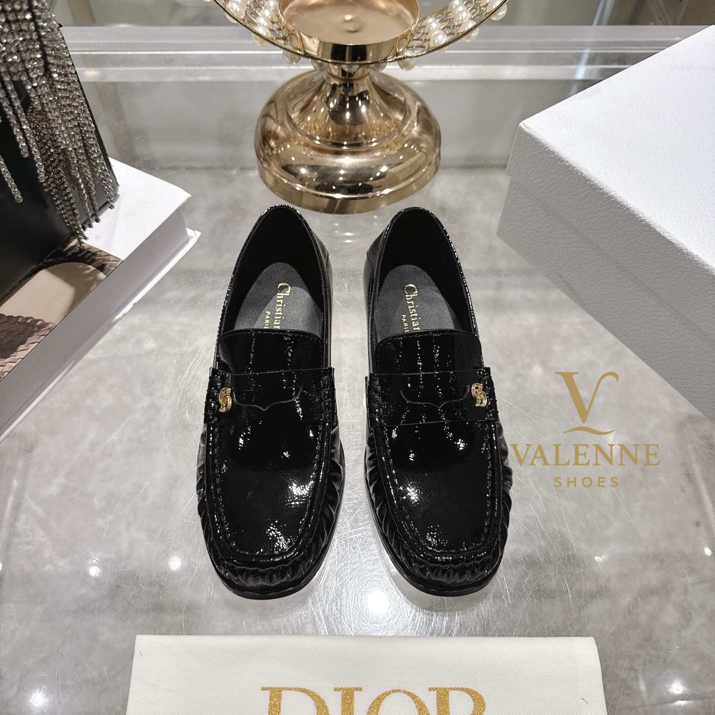 Dior D-Time Flat Round Toe Loafers Ballet Style Shoes