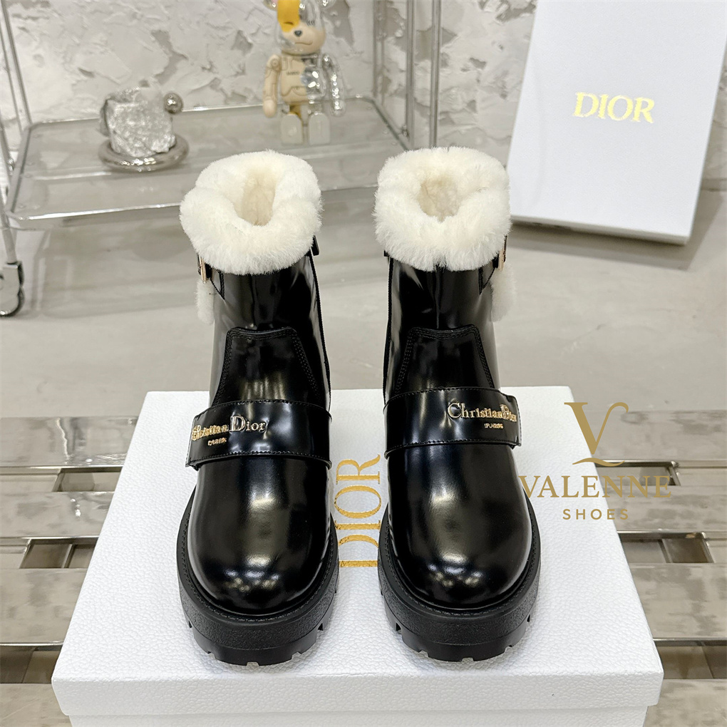 Dior D-Major Wool Flat Boots