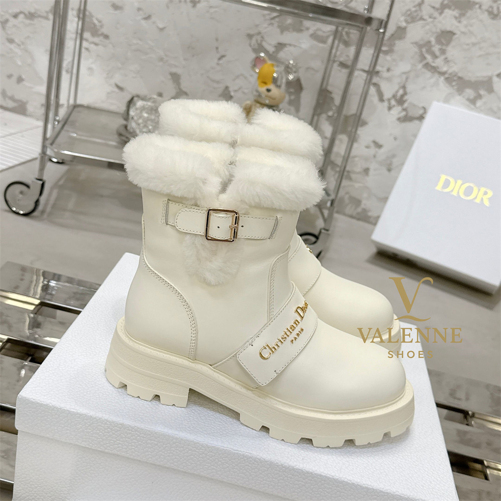 Dior D-Major Wool Flat Boots
