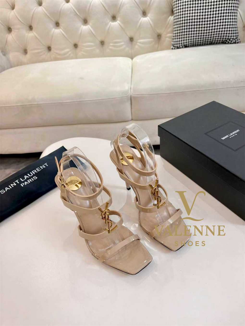 YSL Yves Saint Laurent Square-toed high heels
