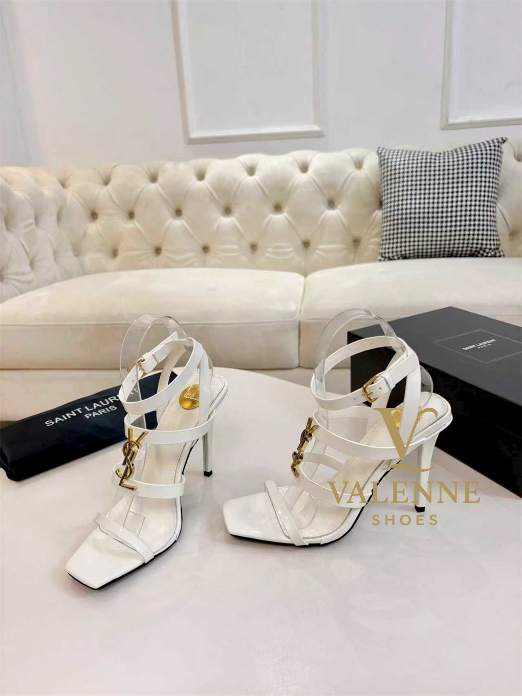 YSL Yves Saint Laurent Square-toed high heels