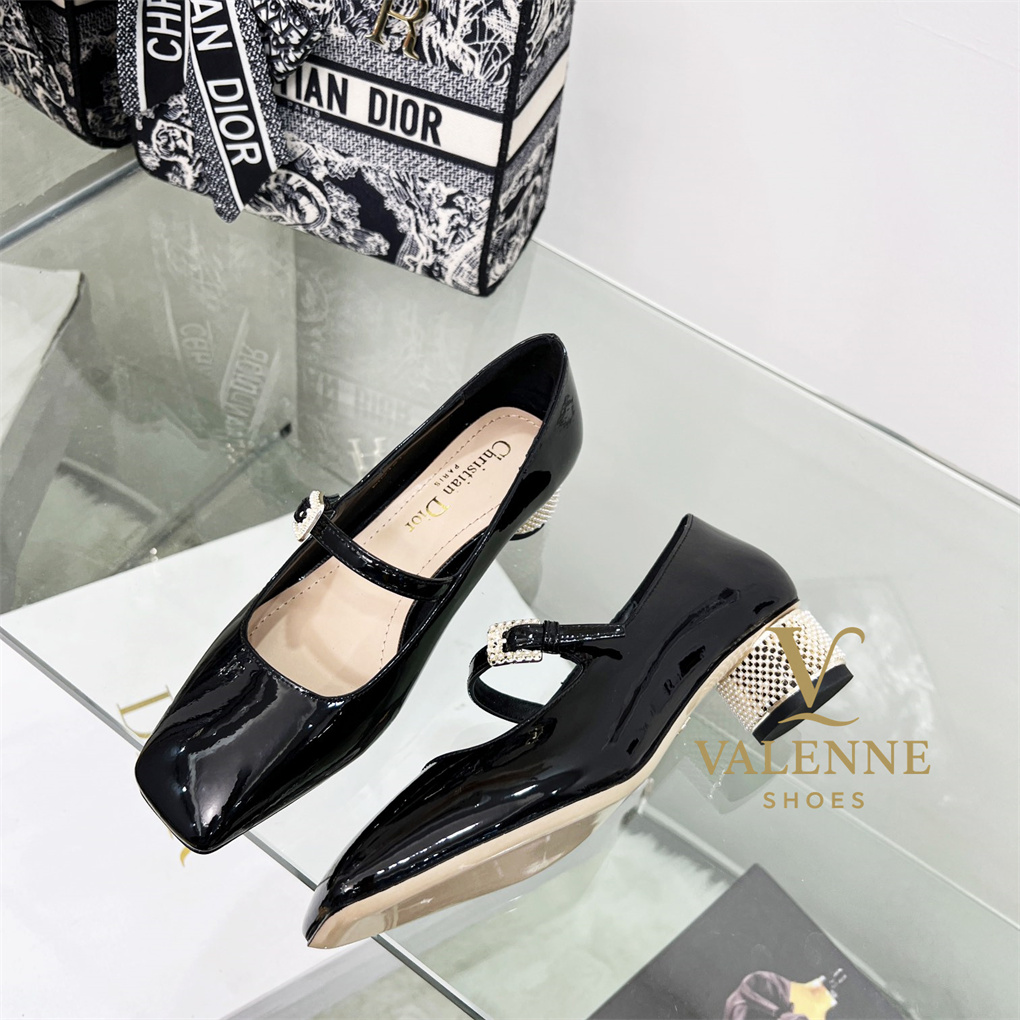 Dior Idyle Pearl Buckle Vintage Ballet High Heels