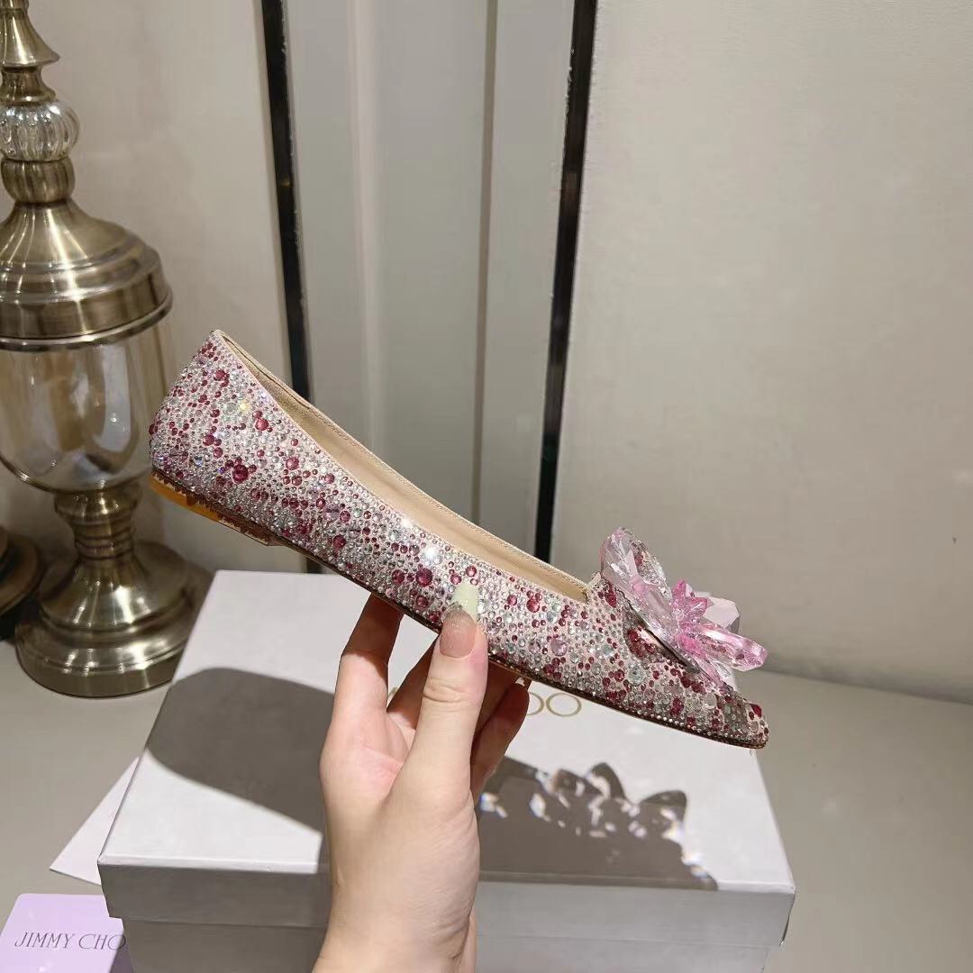 Jimmy Choo Alia Suede crystal high heels rose pink