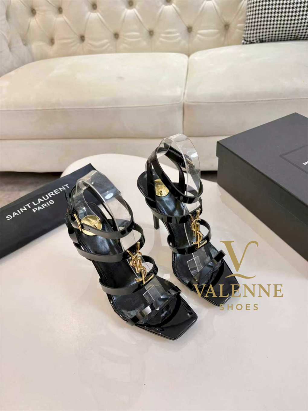 YSL Yves Saint Laurent Square-toed high heels
