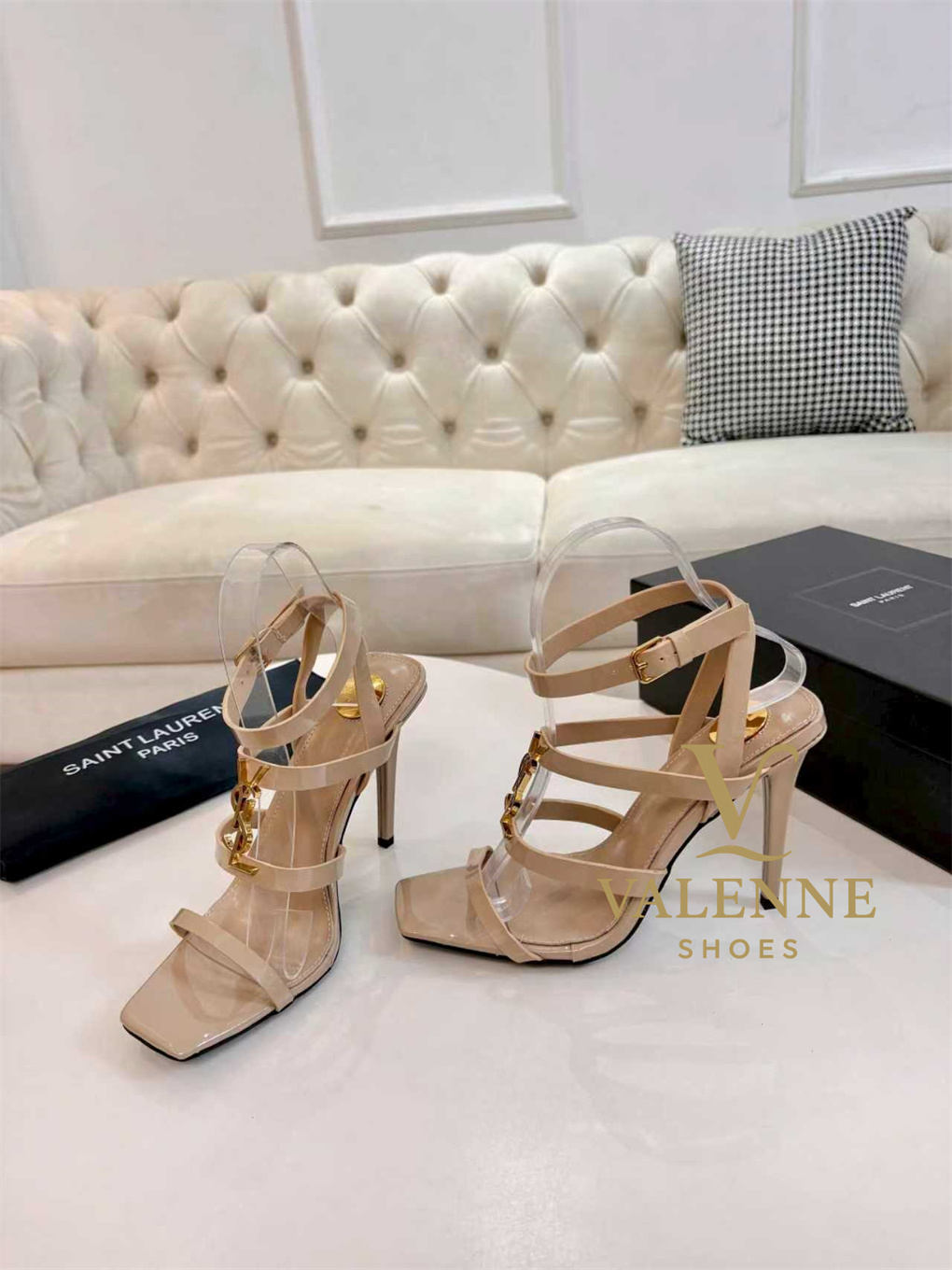 YSL Yves Saint Laurent Square-toed high heels