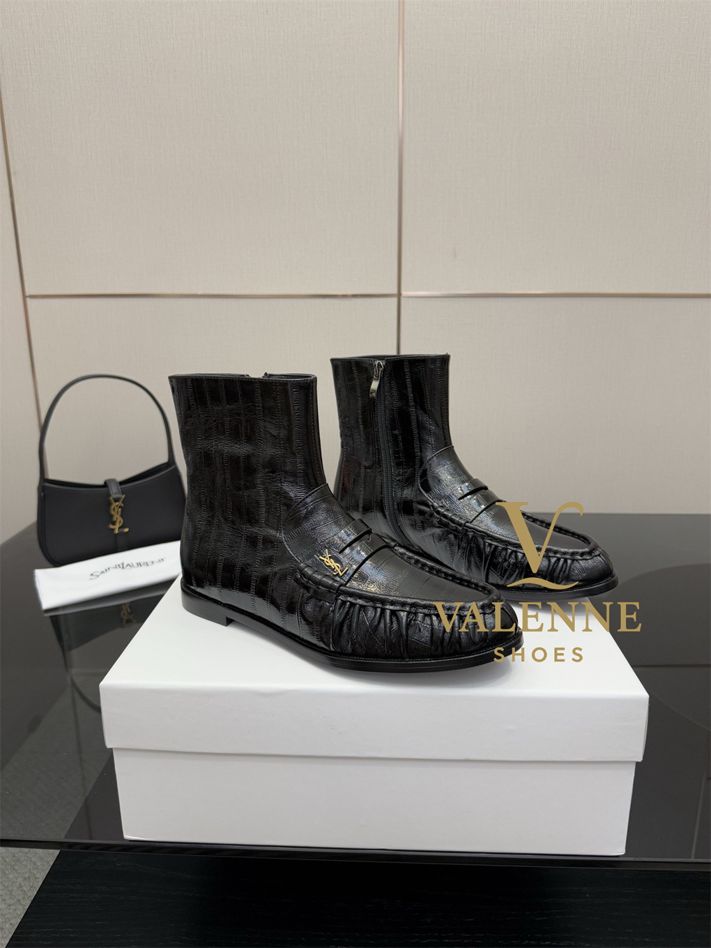 YSL Loafers Flat Boots Yves Saint Laurent