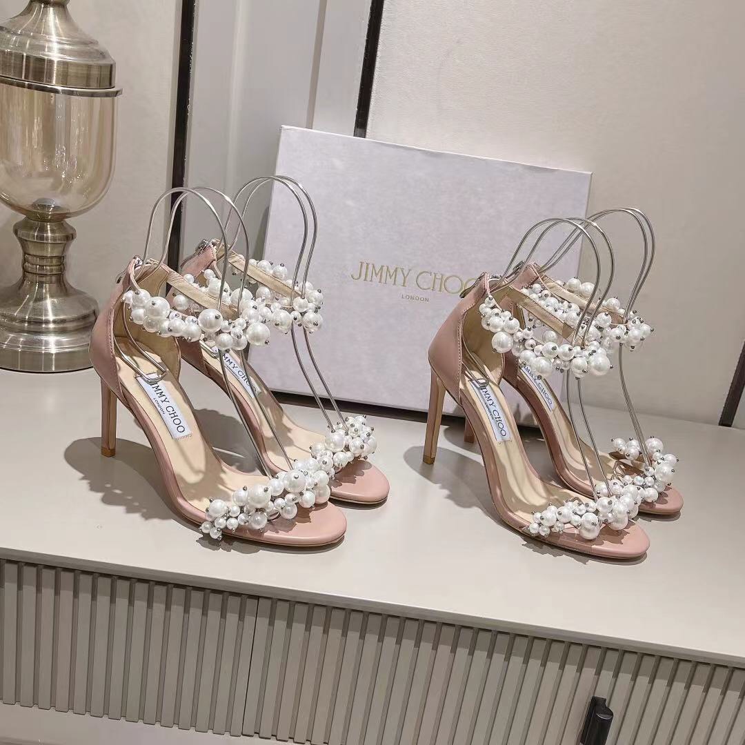 Jimmy Choo Alia Suede crystal high heels