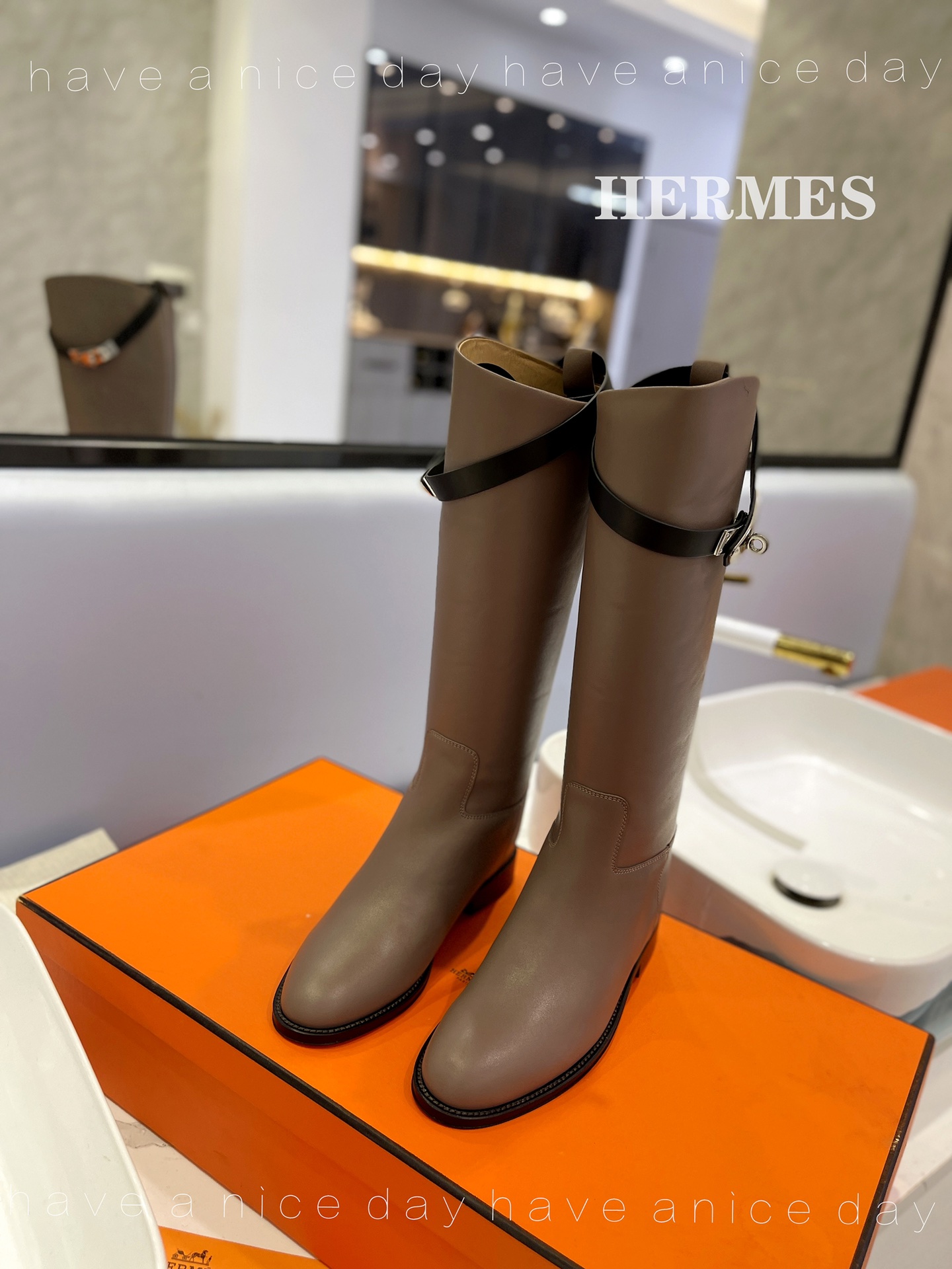 Hermes Kelly boots