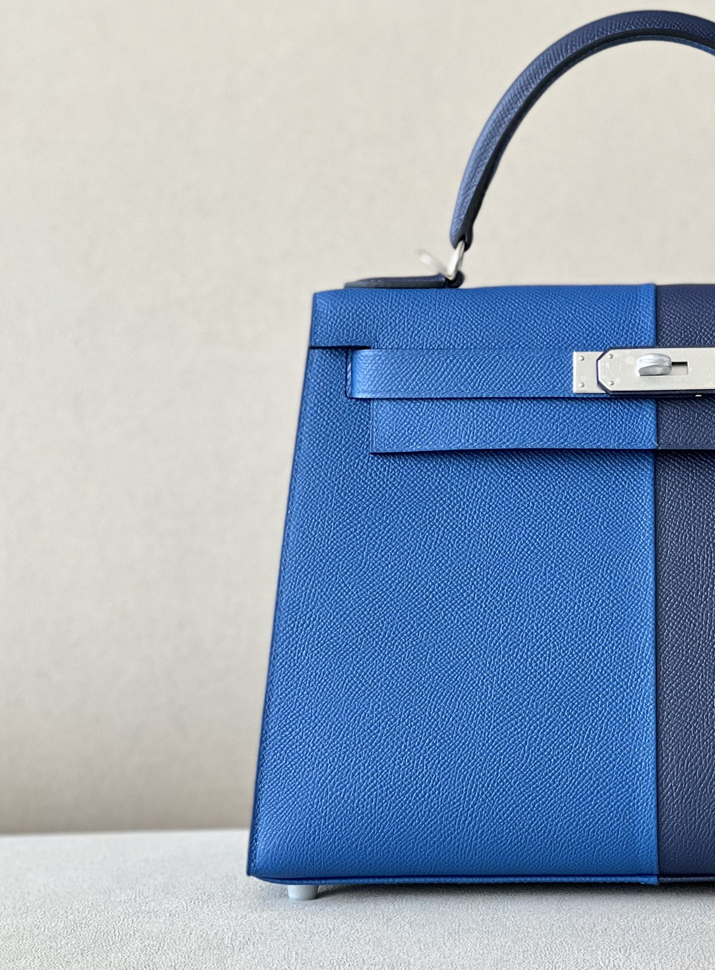Hermes Kelly Color blocking  25-28cm Epsom Sellier