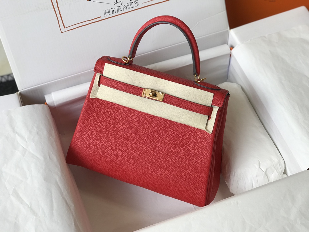 Hermes Kelly #S3 Rouge coeur 25-32cm TOGO