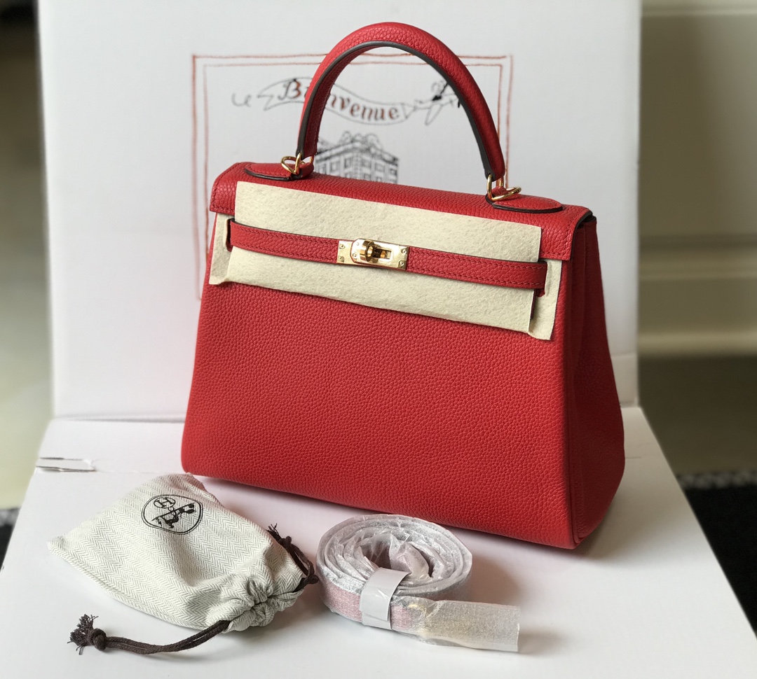 Hermes Kelly #S3 Rouge coeur 25-32cm TOGO
