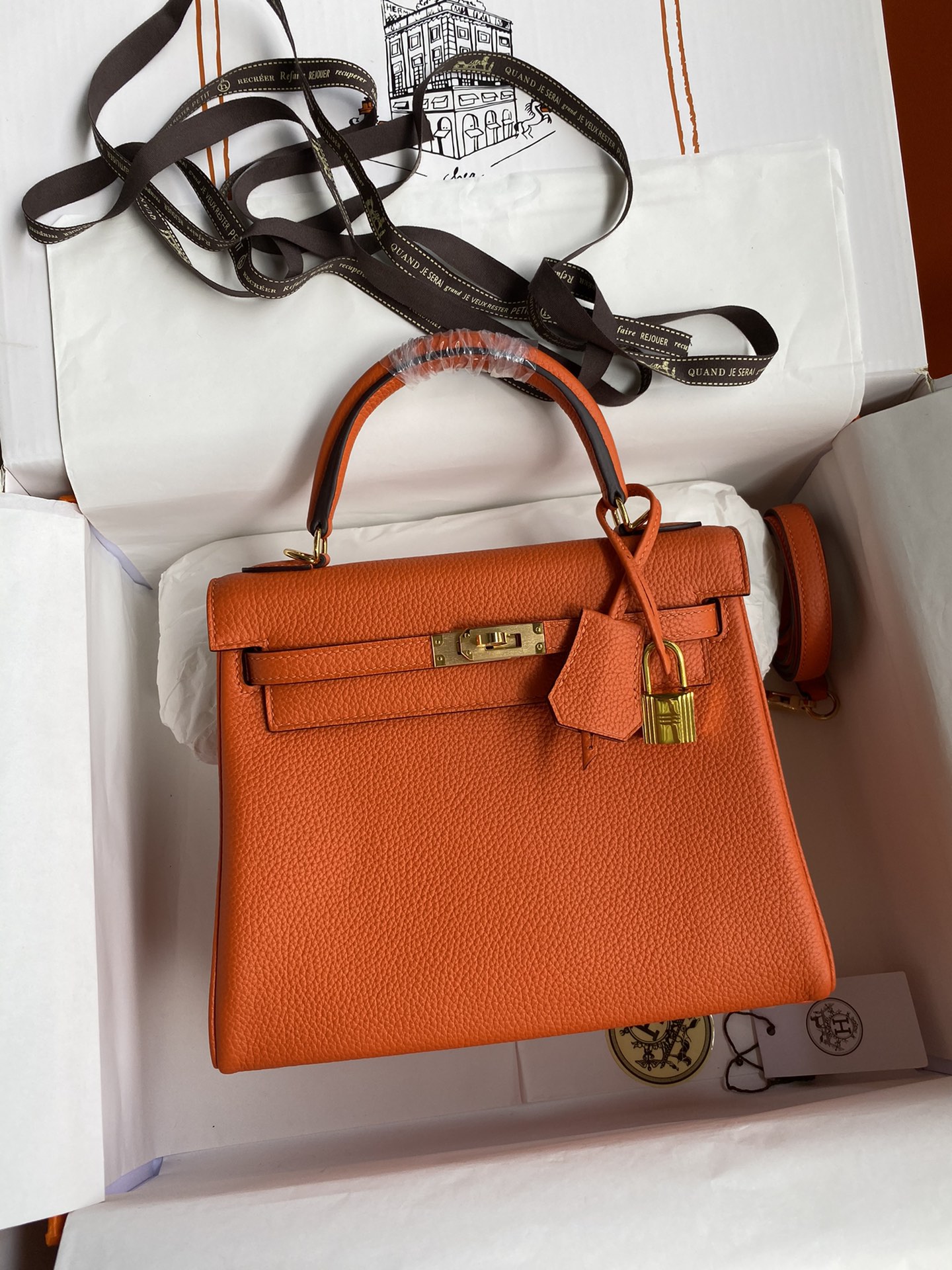 Hermes Kelly #93 Orange 25-32cm TOGO