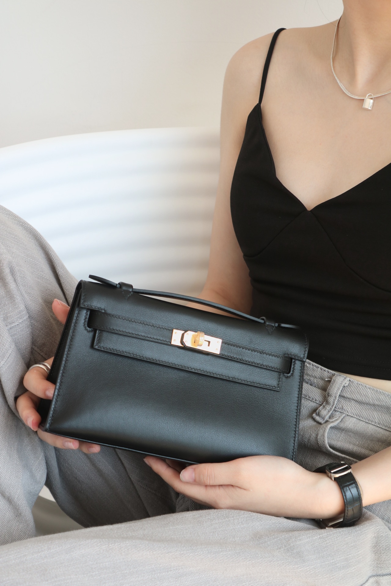 Hermes Kelly #89 Nolr 22cm Swift